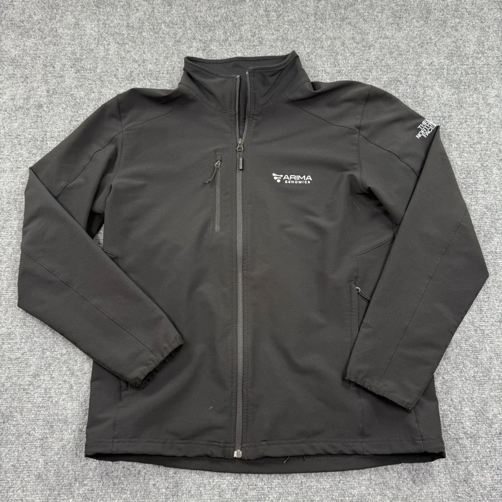 The‎ North Face Windwall Softshell Jacket Large Arima Genomics Logo Black Men's